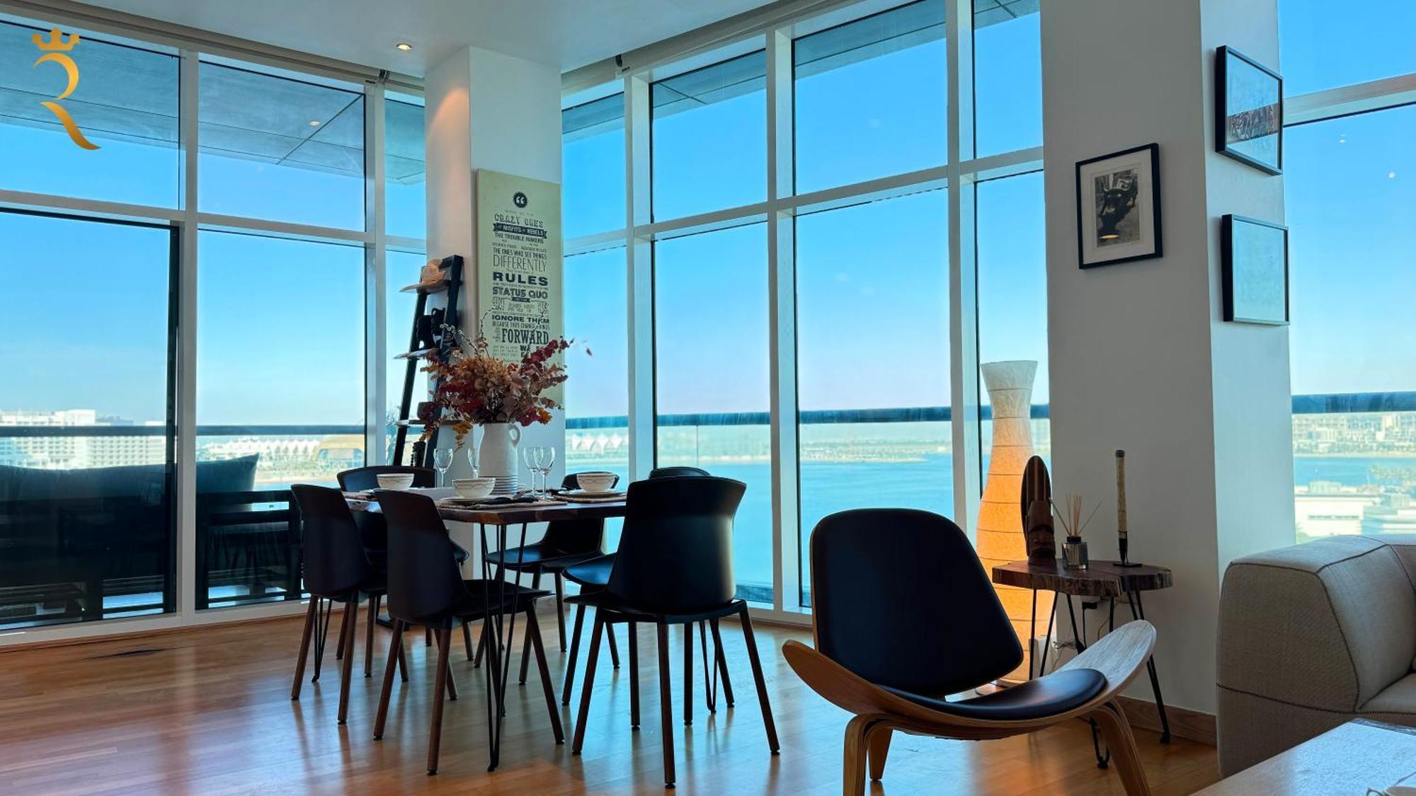 Oceanview 2br Bliss In Al Raha With Pool N Balcony Appartement